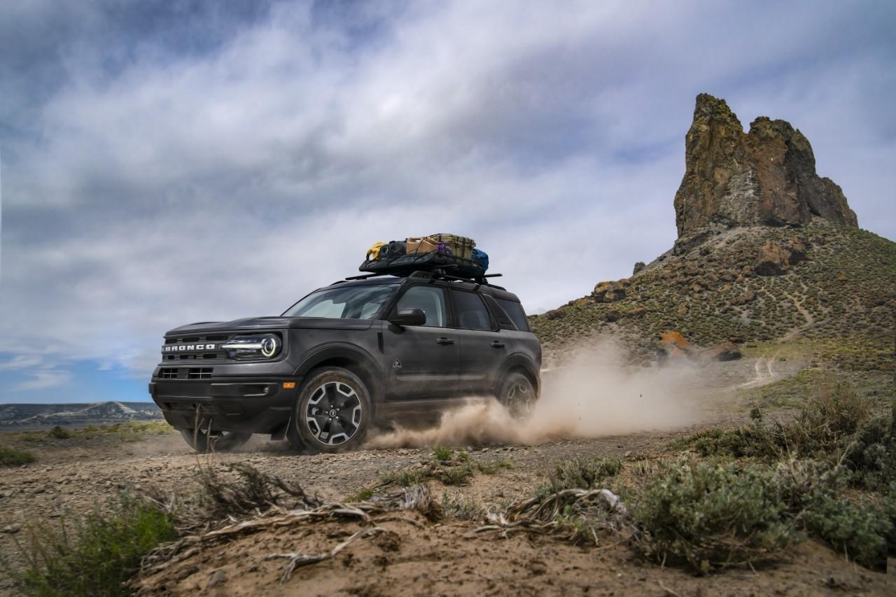 A 2022 Ford Bronco Sport off-roading