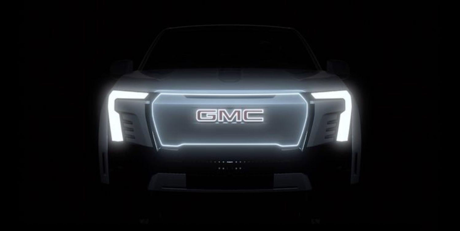 Teaser of the GMC Sierra EV 