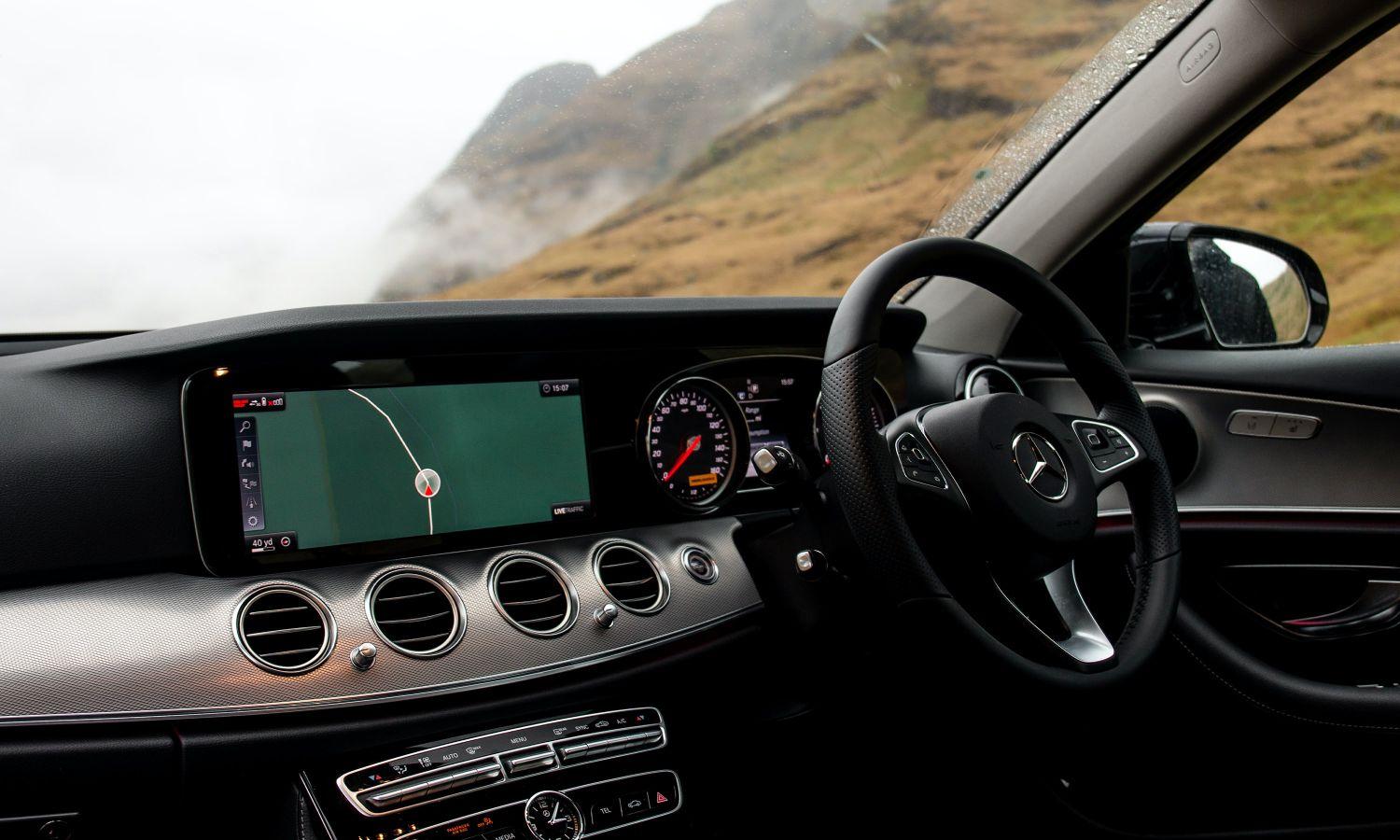 View of the E-Class’ dashboard. 