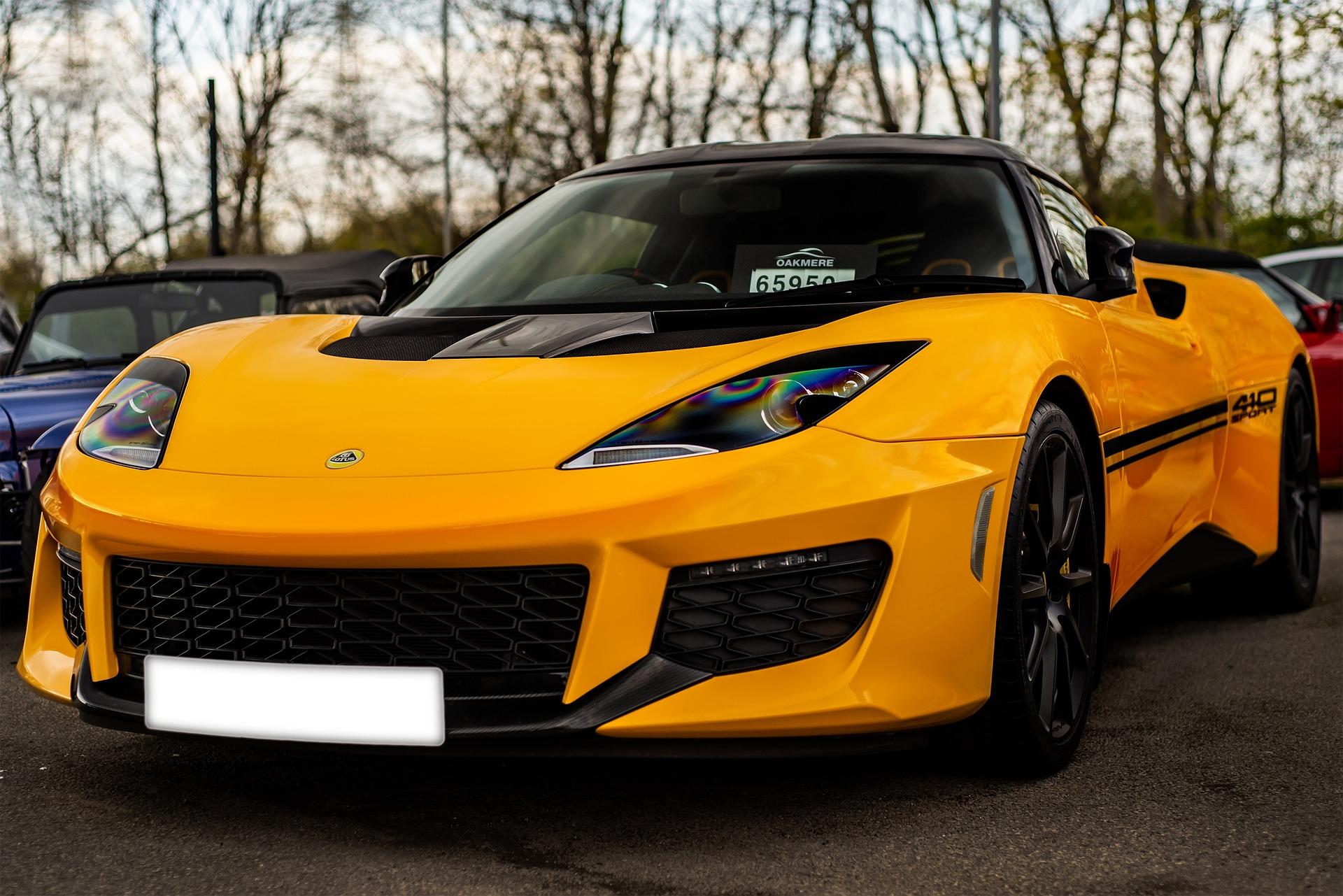 The futuristic Lotus Evora can top out at 188 mph with a 3.5L V6 engine.
