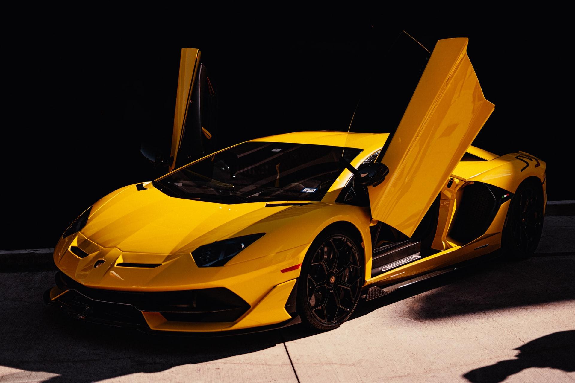 Scissor doors are an iconic part of some luxury models.