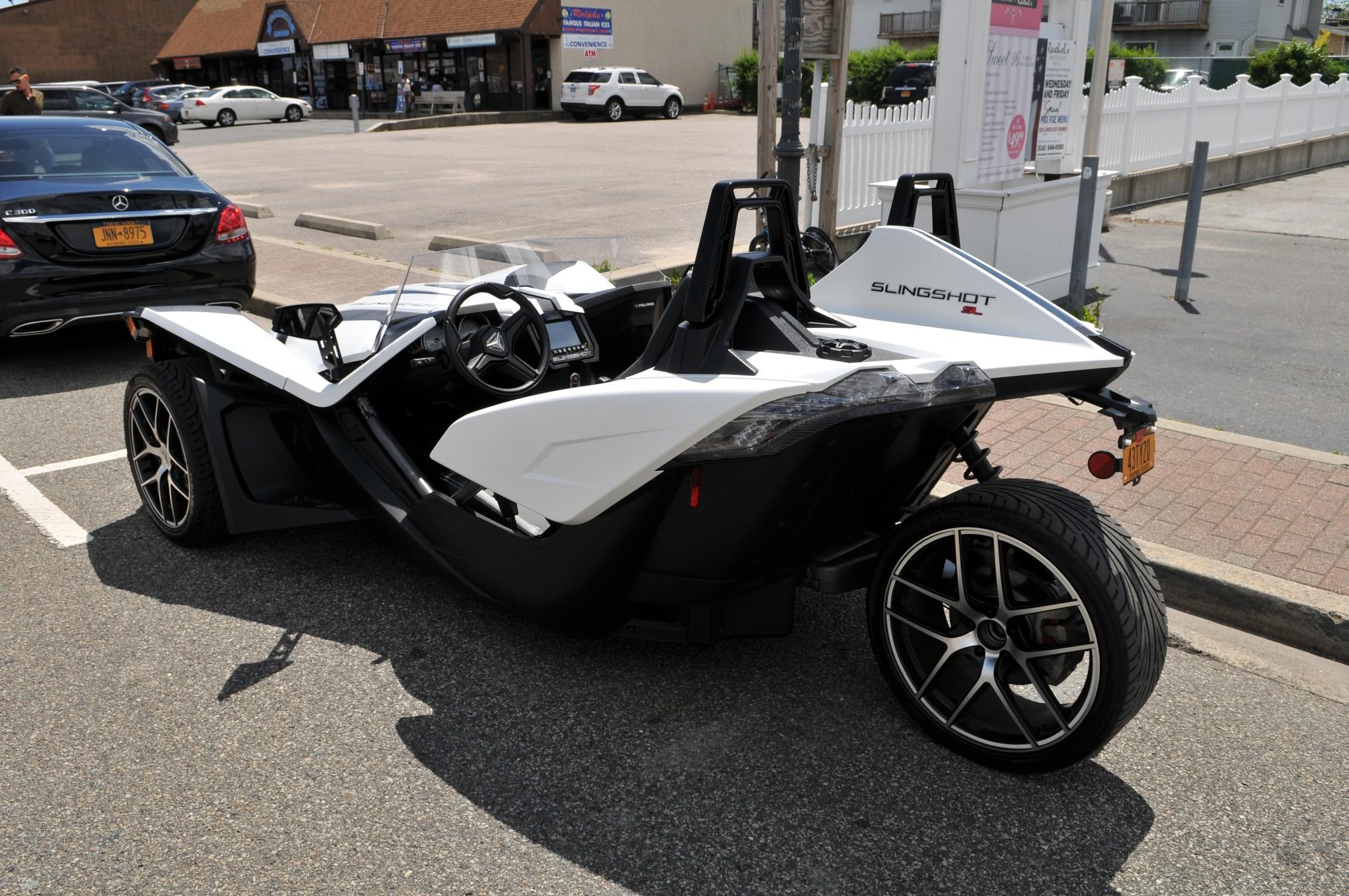 A Polaris Slingshot was spotted with “Batman” regalia in Calgary, Canada.