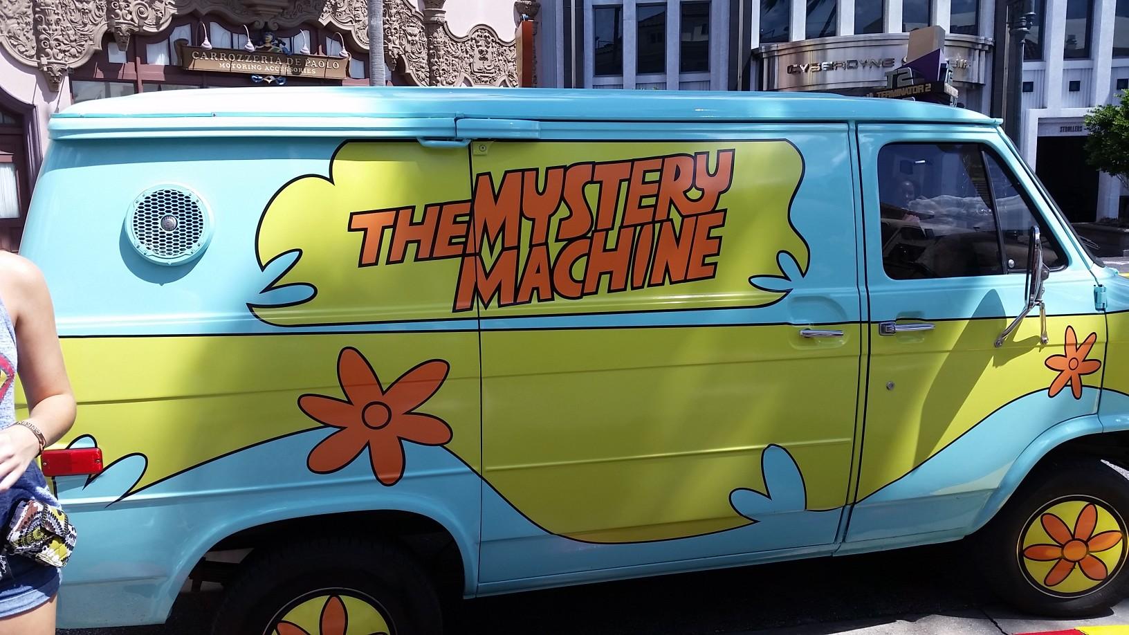 A Mystery Machine replica at Universal Studios in Orlando, Florida.