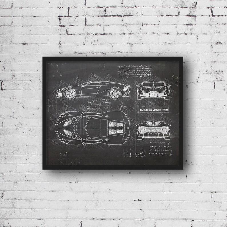 Bugatti La Voiture Noire (2019) sketch art print