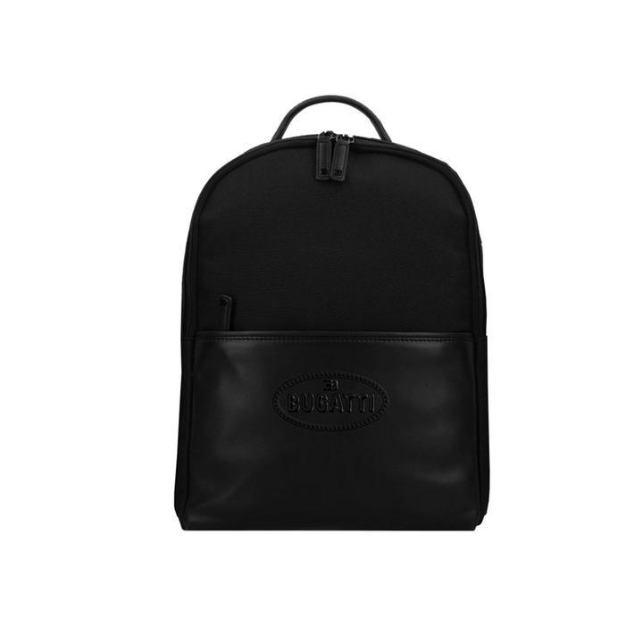 Bugatti Automobiles leather backpack black