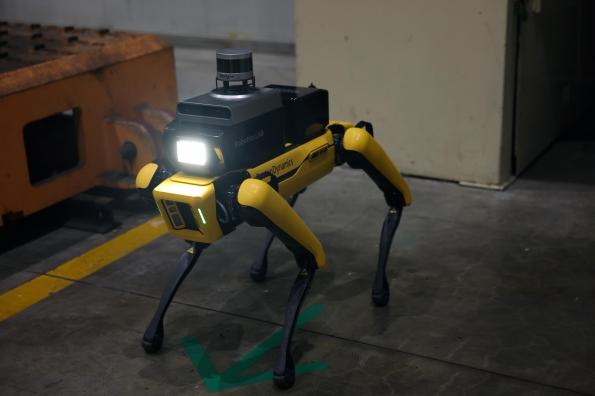 Spot the robot dog can carry objects, collect data, and detect possible hazards.