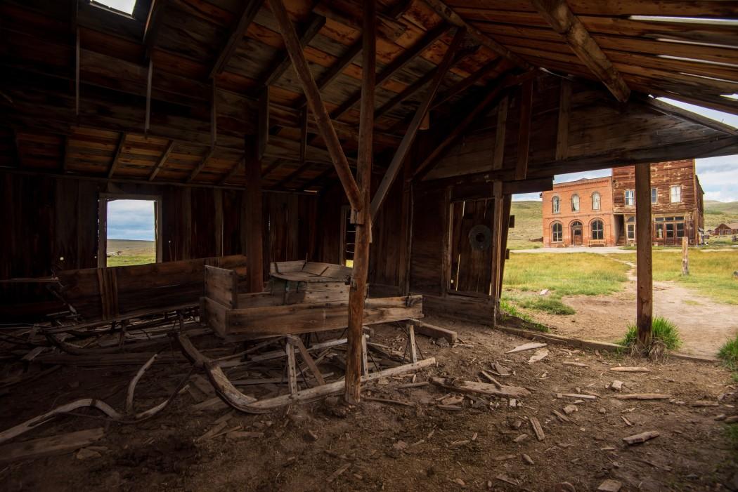 An old sleigh workshop in Bodie State Historic Park