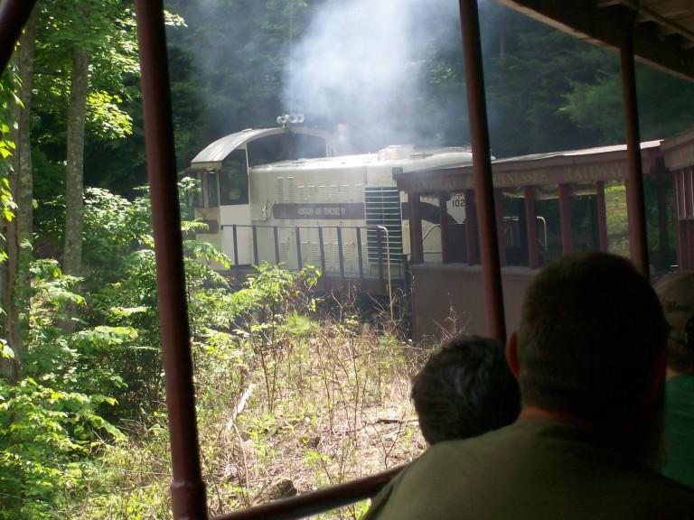 A train in Kentucky's coal mining mountains