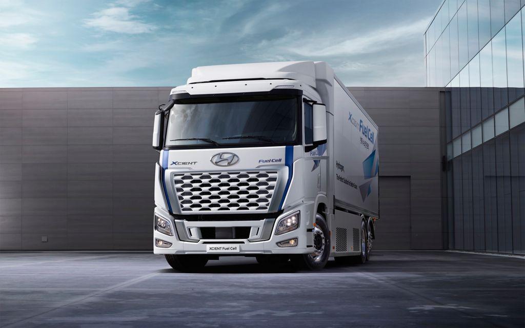 The Hyundai Xcient Fuel Cell truck will soon hit the roads in California.