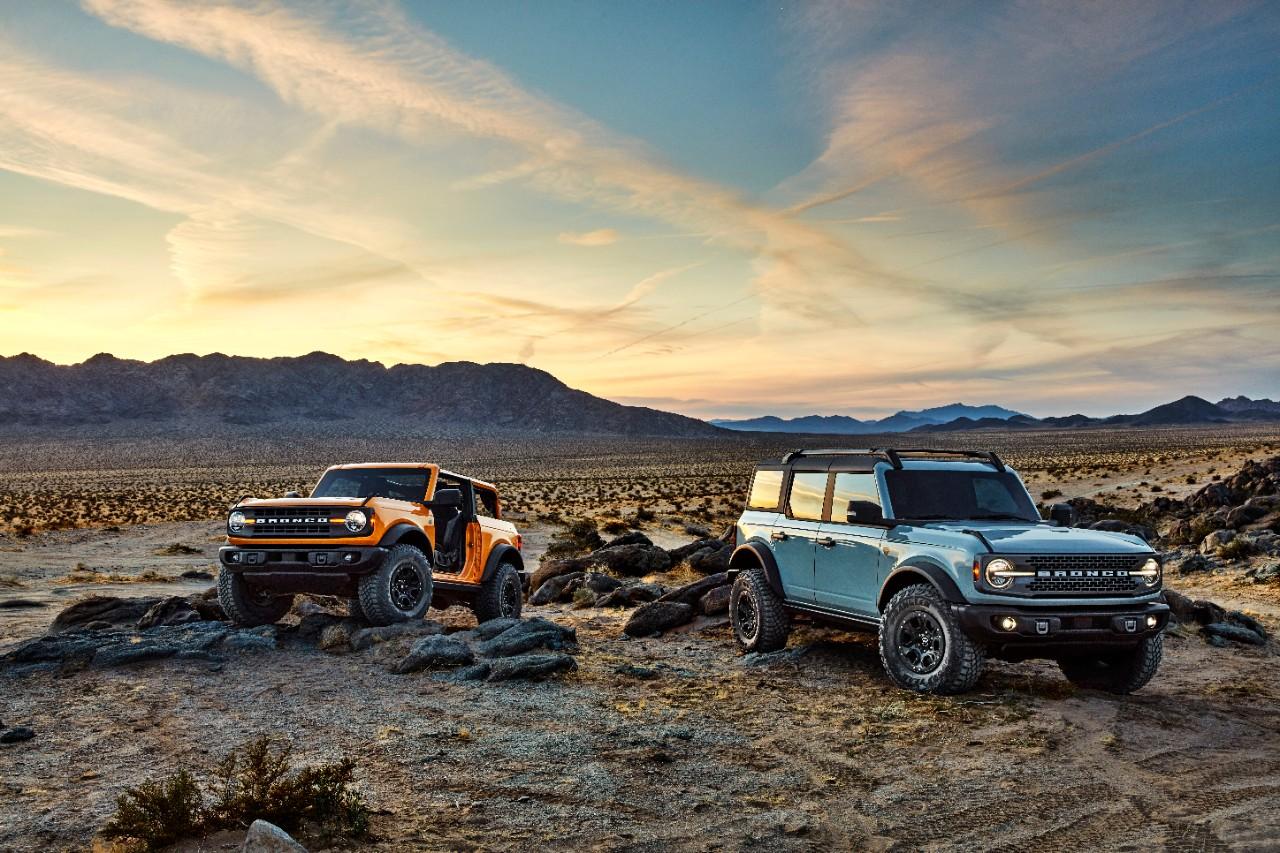 The Ford Bronco and Jeep Wrangler are both vehicles suited for off-road adventures.