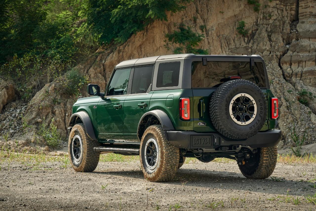 The new Ford Bronco offers a cool Eruption Green paint option.