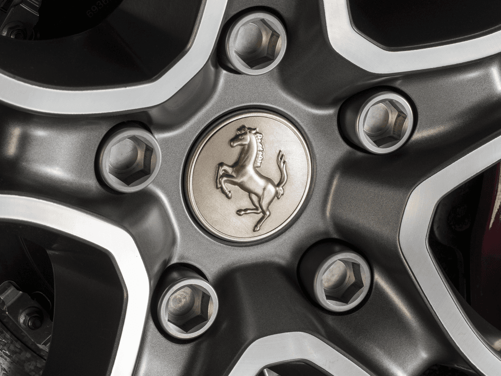 Ferrari titanium wheel caps