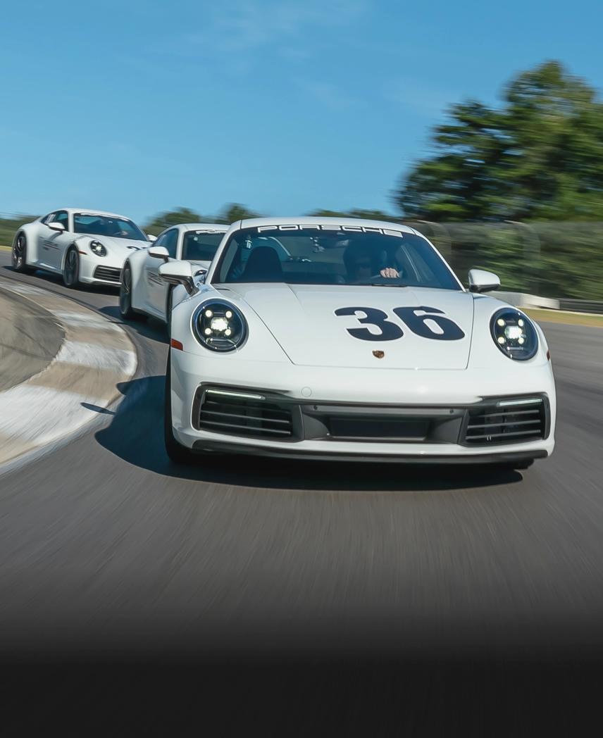 Drivers participating in Porsche Driving Experience