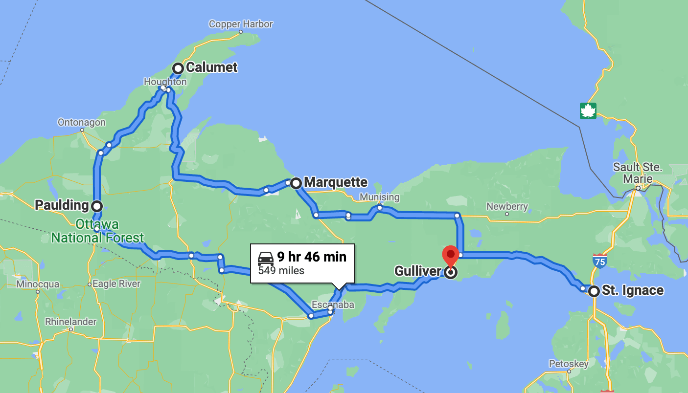 Mackinac Island to Gulliver